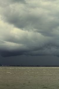 Scenic view of sea and cloudy sky