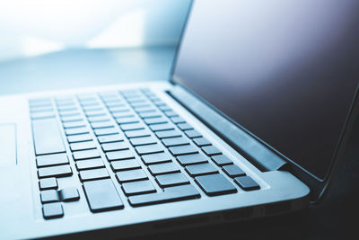 Close-up of laptop keyboard