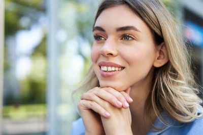 Portrait of young woman