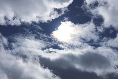 Low angle view of cloudy sky