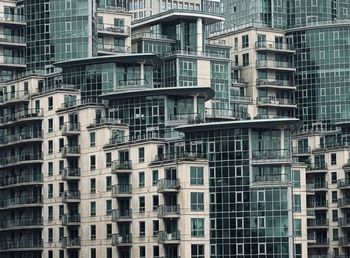 Low angle view of buildings in city