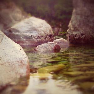 Rocks in water