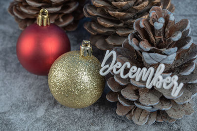 Close-up of christmas decoration