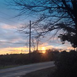 Scenic view of landscape at sunset