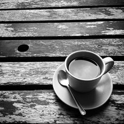 Close-up of coffee on table