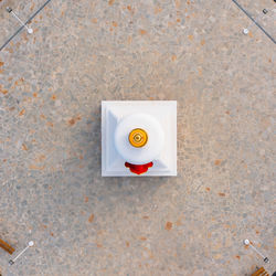 High angle view of electric lamp on floor