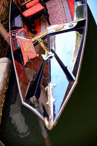 Close-up of boat in water