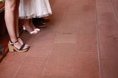 Low section of woman