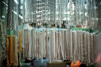 Panoramic view of people at market stall