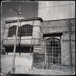 Low angle view of abandoned building