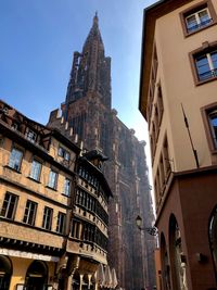 Low angle view of buildings against sky