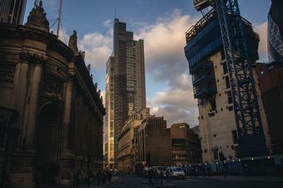 City street against buildings