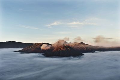 Scenic view of mountain against sky