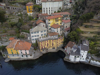 View of the village of nesso on lake como