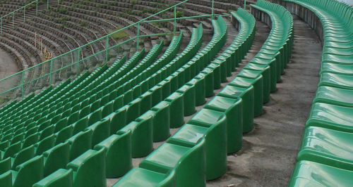Chairs in a stadium