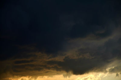 Low angle view of cloudy sky