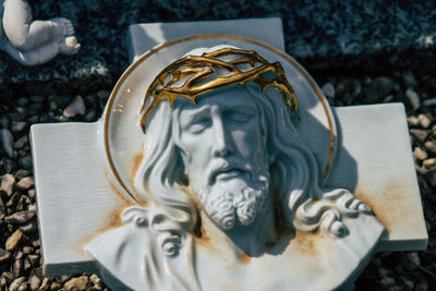 Close-up of angel statue