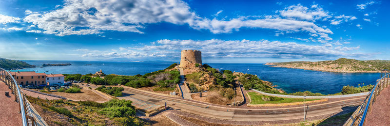 Panoramic view of sea against sky