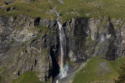 Scenic view of waterfall