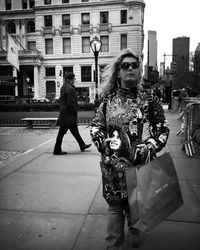 Woman standing in park