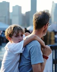 Girl with arms raised