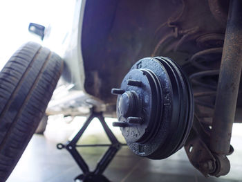 Close-up of machine part