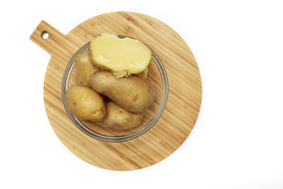 High angle view of food in bowl
