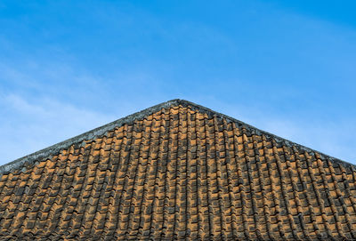 Low angle view of building roof