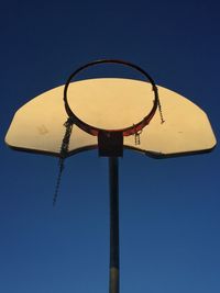 Low angle view of built structure against blue sky
