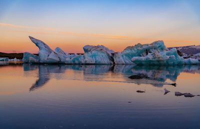 Icebergs at jokulsarlon glacial lagoon