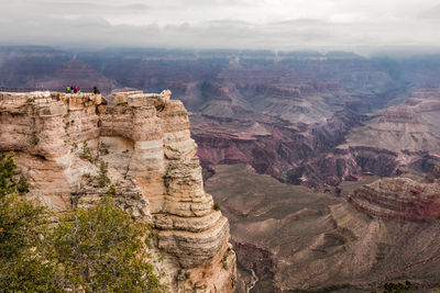 Aerial view of rock formations