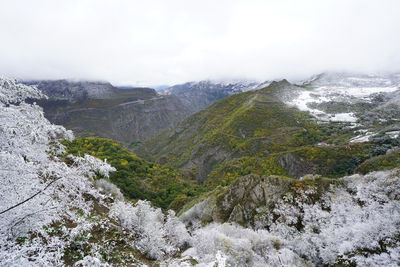 Scenic view of land against sky