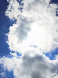 Low angle view of clouds in sky