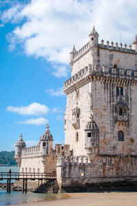 Low angle view of torre de belem