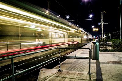 Train on railroad station platform