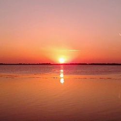 Scenic view of sunset over sea