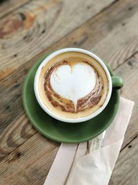 Close-up of coffee on table