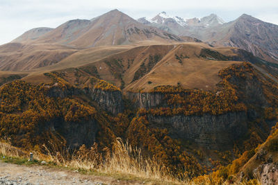 Scenic view of mountain range