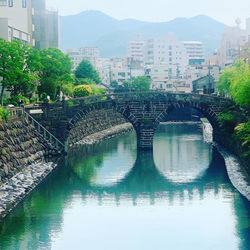 Bridge over river in city