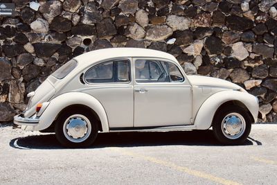 Vintage car on road