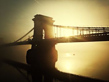 View of bridge over river