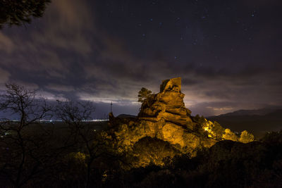 Scenic view of rock formation against sky