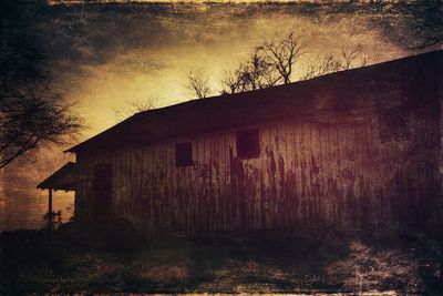 Built structures against the sky