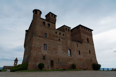 Low angle view of old ruins against sky