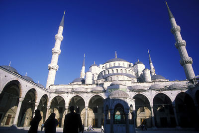 Low angle view of building against clear sky