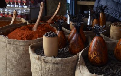 Variety of food for sale at market