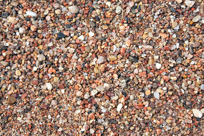 Full frame shot of pebbles on beach