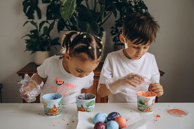 Mother and daughter at home