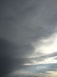 Low angle view of storm clouds in sky