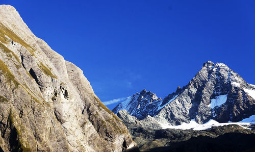 Rocky landscape against clear blue sky